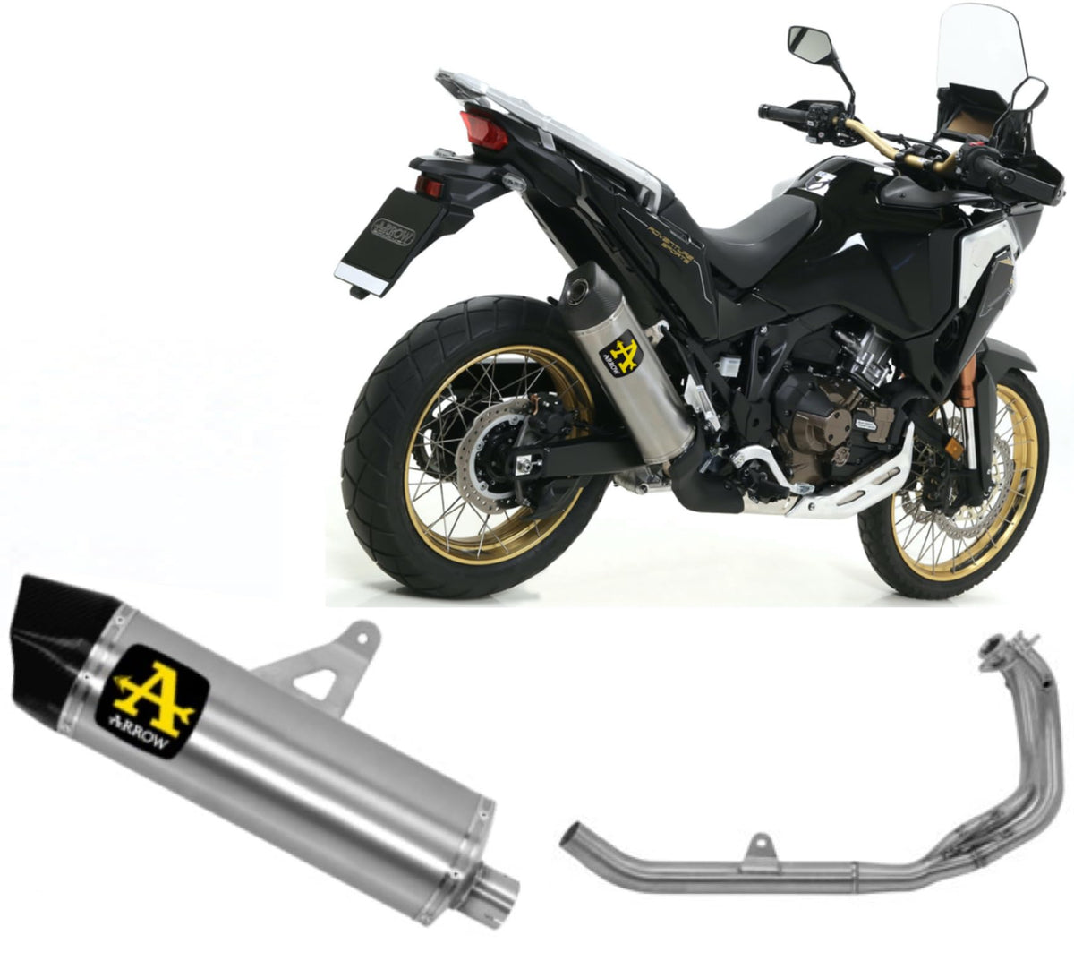 Arrow HONDA CRF 1100 L Africa Twin Slip-On Exhaust 2020-2023 – Aluminium Road Approved