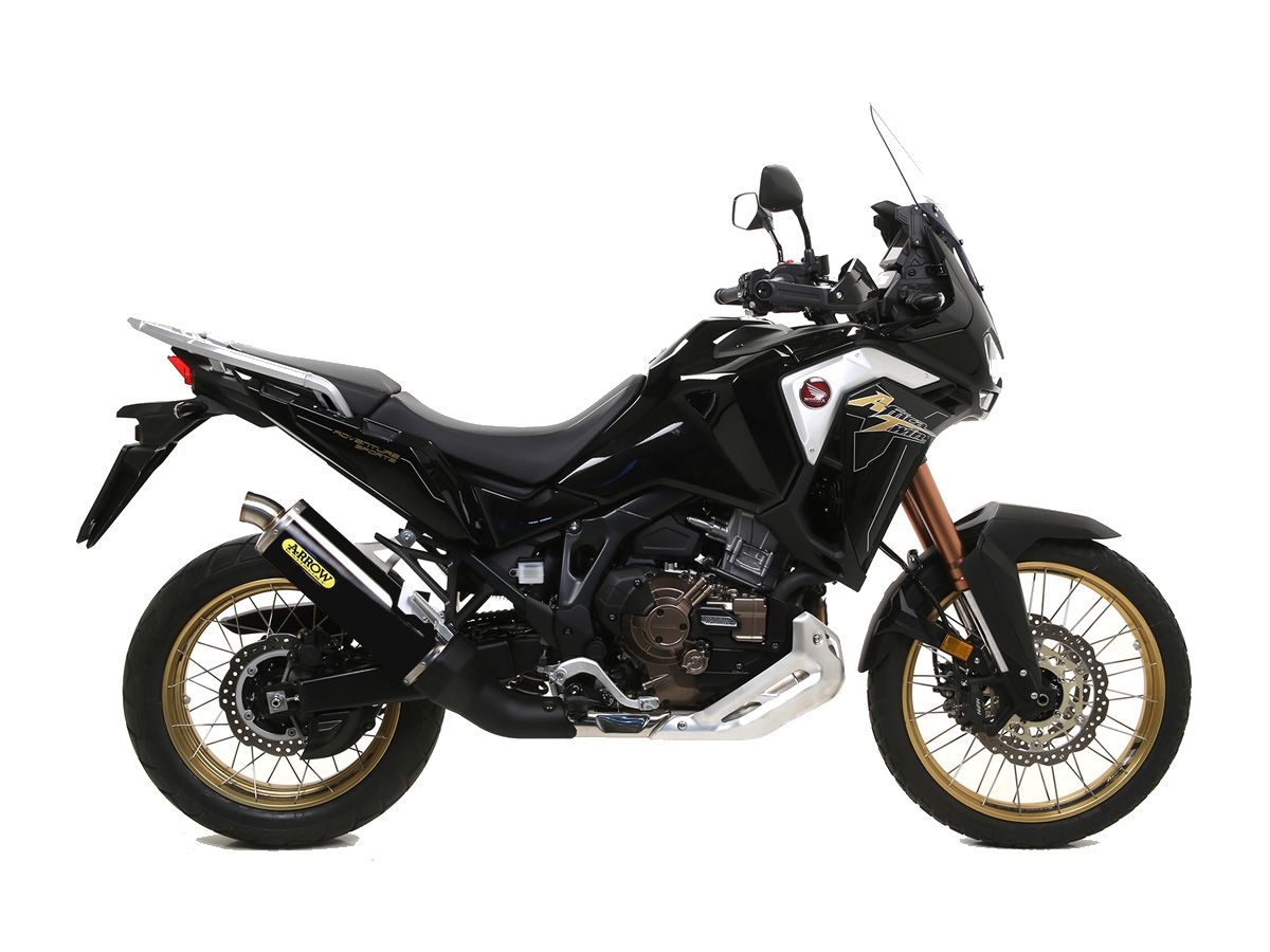 Arrow HONDA CRF 1100 L Africa Twin Slip-On Exhaust 2020-2023 – Black Aluminium Road Approved