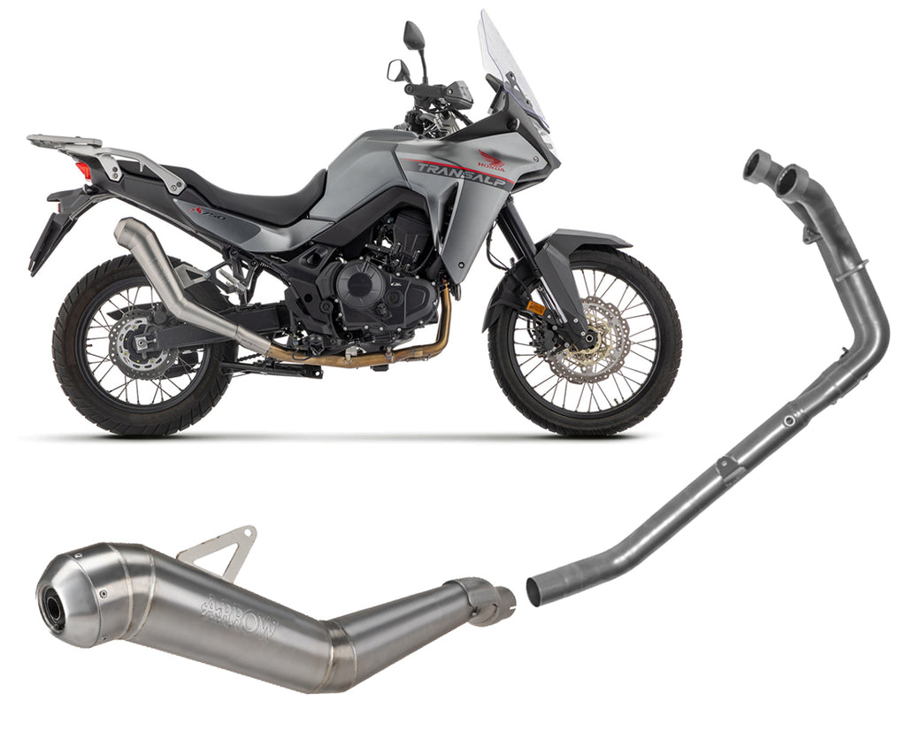 Honda XL 750 Transalp 2023-2024 Full System Exhaust Arrow Dakar Replica Nichrom Euro 5 - 72502DR72189PD - ARROW EXHAUSTS