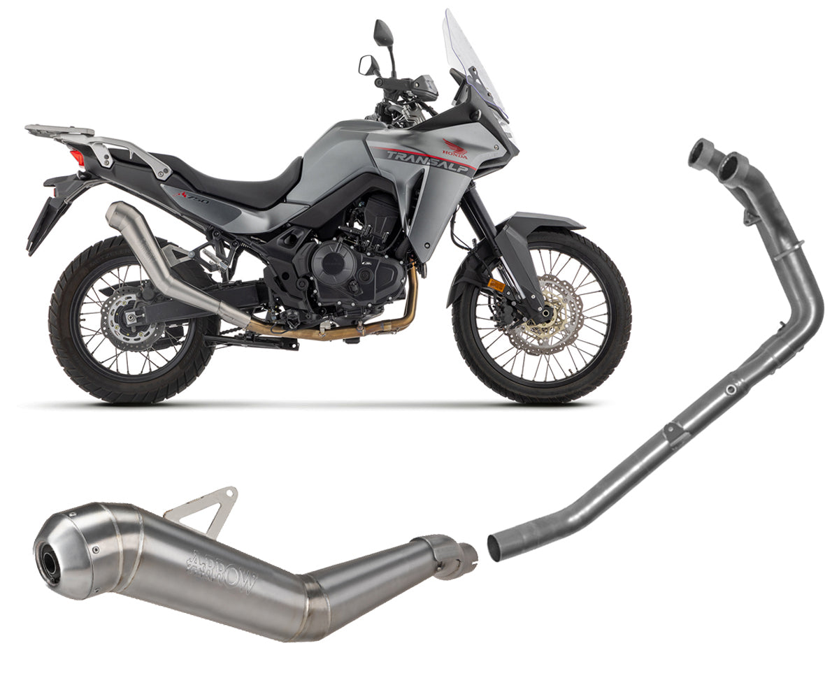 Honda XL 750 Transalp 2023-2024 Full System Exhaust Arrow Dakar Replica Nichrom Euro 5 - 72502DR72189PD - ARROW EXHAUSTS