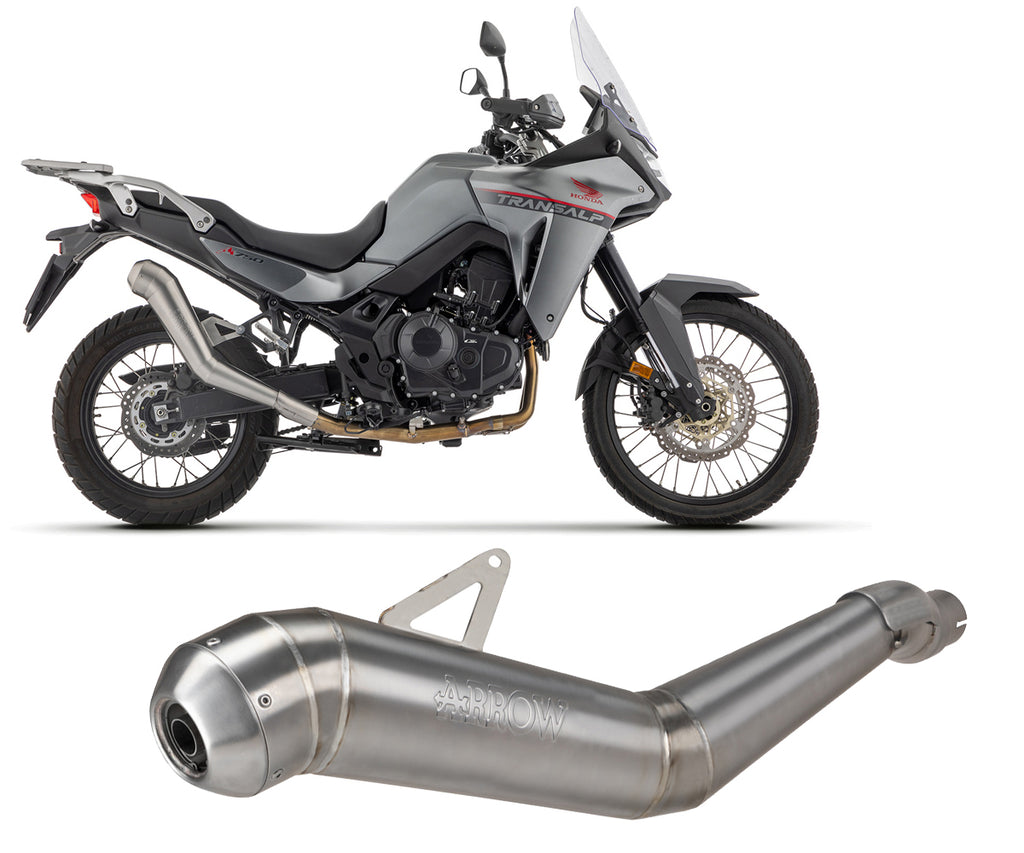 Honda XL 750 Transalp 2023-2024 Exhaust Muffler Arrow Dakar Replica Nichrom Euro 5 - 72502DR - ARROW EXHAUSTS
