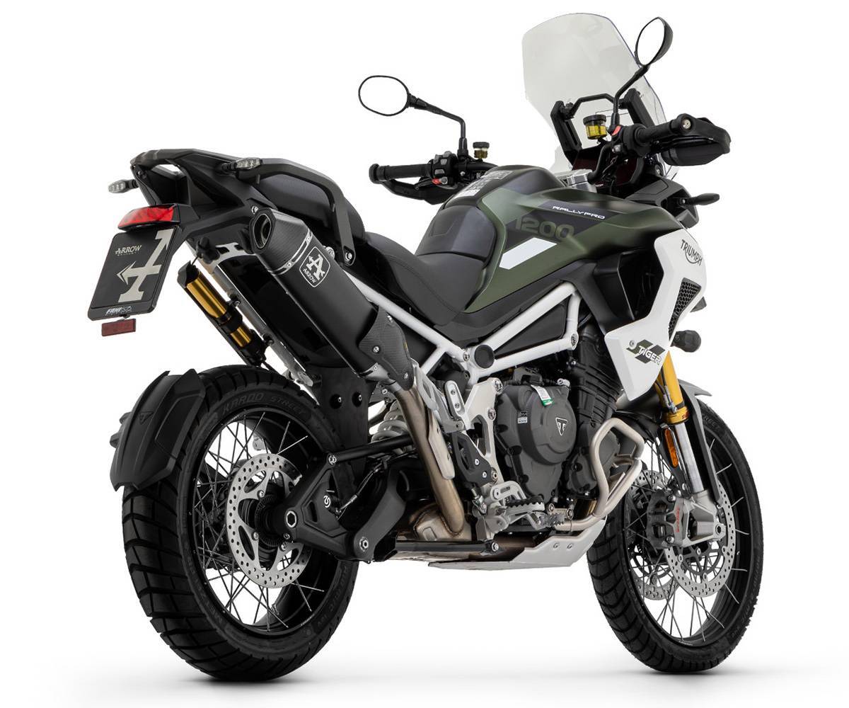 Triumph Tiger 1200 2022-2024 Exhaust Muffler Arrow Veloce Black Aluminum - 72502VAN - ARROW EXHAUSTS