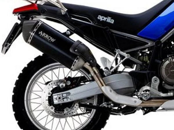 Arrow Aprilia Tuareg 660 Slip-On Exhaust 2022-2024 – Sonora Titanium Carbon End Cap Black