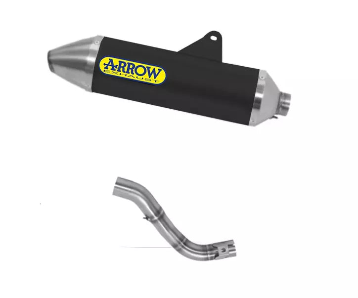 Arrow Honda CRF 300 L Slip-On Exhaust + Link Pipe 2021-2023 – Thunder Black Aluminium Catalytic Decat