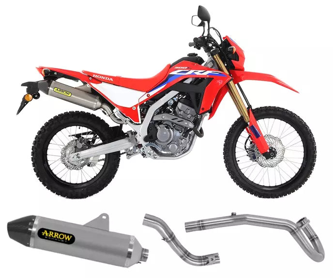Arrow Honda CRF 300 L Full System Exhaust 2021-2023 – Thunder Titanium Catalytic Decat