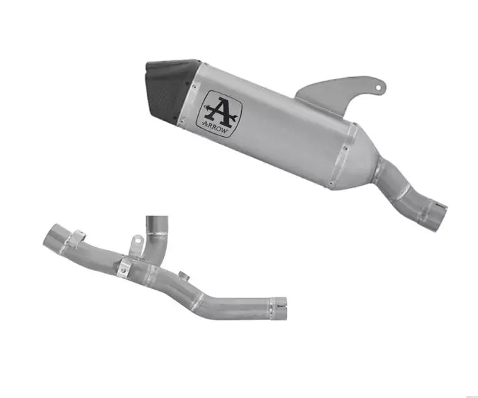 Arrow Titanium Exhaust Muffler Veloce + Stainless Steel Central Link Pipe for Ducati Multistrada V2 / S 2025 - ARROW EXHAUSTS