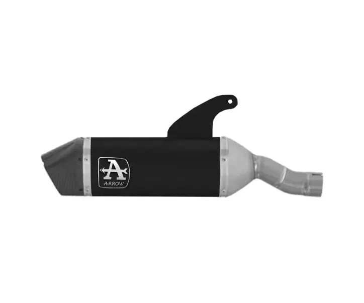 Arrow Veloce Exhaust Muffler Titanium Black with Carbon Fiber End Cap for Ducati Multistrada V2 / V2S 2025-2026 - ARROW EXHAUSTS