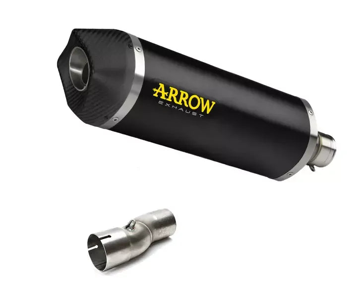 Arrow Approved Dark Aluminium Carby End Cap Exhaust Muffler Race-Tech + Cat Link Pipe for KTM 690 SMC / Enduro R 2009-2016 - ARROW EXHAUSTS