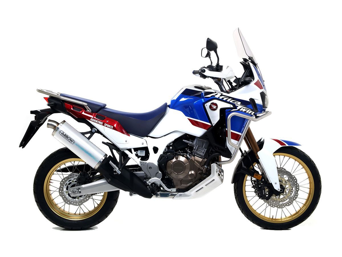 Honda Crf 1000l Africa Twin Aluminum 2016-2019 Exhaust Muffler Arrow Maxi Race-tech - 72621AO - ARROW EXHAUSTS