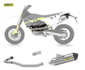 Husqvarna 701 Enduro/superm 2017-2020 Exhaust Muffler Arrow Racetech Aluminum+central Link+manifold - 72623AK72143PD72144PD - ARROW EXHAUSTS