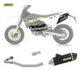 Husqvarna701 Endur/superm 2017-2020 Exhaust Muffler Arrow Racetech Alum Dark+central Link+manifold - 72623AKN72143PD72144PD - ARROW EXHAUSTS