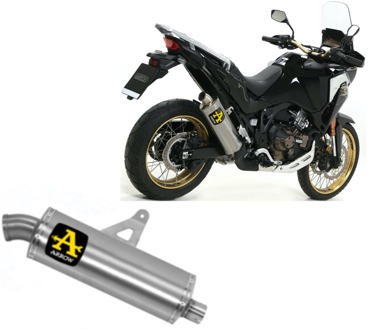 Arrow Honda CRF1100L Aluminium Slip-On Exhaust 2020-2024 – Maxi Race-Tech Aluminium