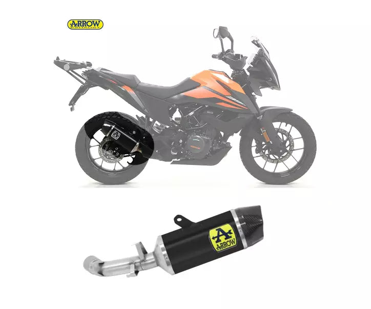 Arrow KTM 390 ADVENTURE Slip-On Exhaust 2020-2024 – Black Aluminium