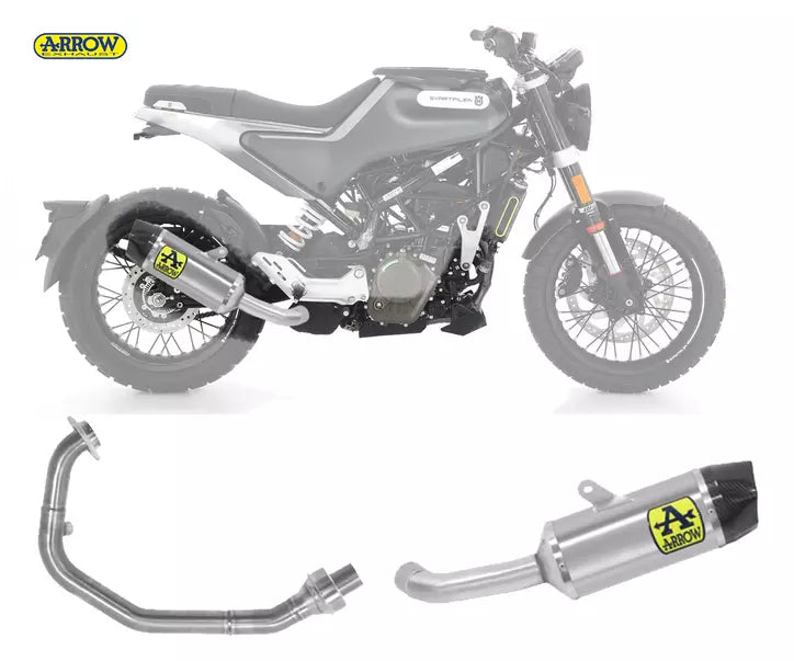 Arrow Husqvarna SVARTPILEN 125 Full System Exhaust 2021-2023 – Aluminium