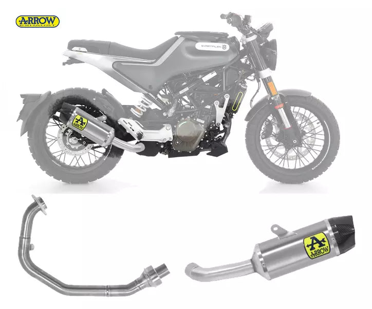 Arrow Husqvarna SVARTPILEN 125 Full System Exhaust 2021-2023 – Titanium