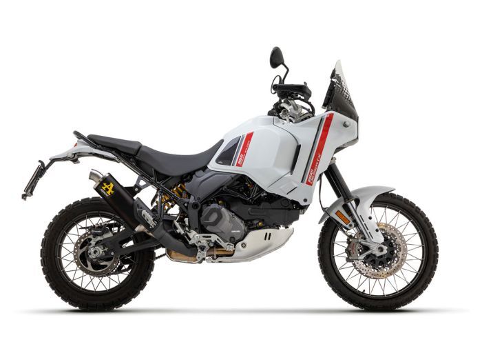 Ducati Desert X 950 2022-2024 Exhaust Arrow Indy Race E5 Alluminium Black - 72638AON - ARROW EXHAUSTS