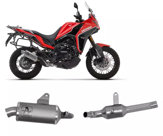 Arrow Moto Morini X CAPE 650 Slip-On Exhaust + Link Pipe 2022-2024 – Aluminium