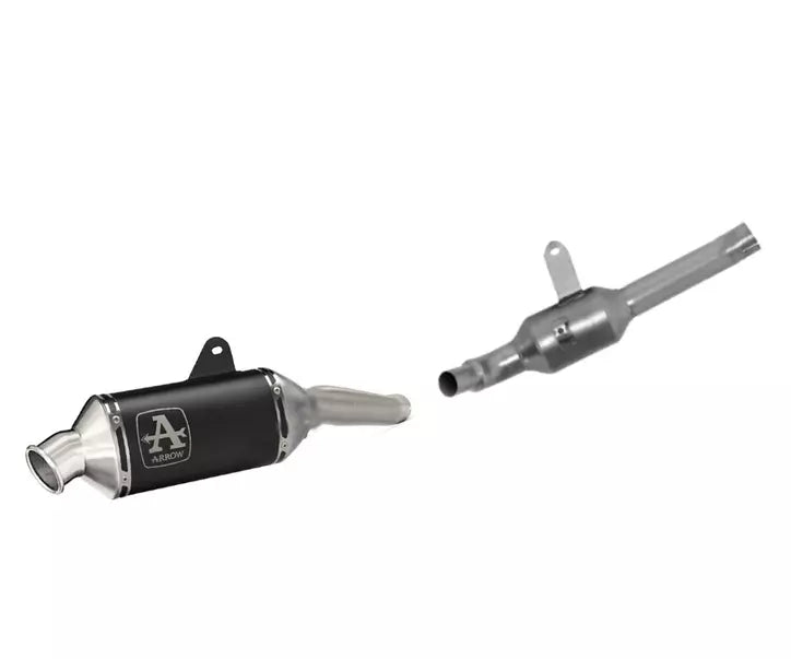 Arrow Moto Morini X CAPE 650 Slip-On Exhaust + Link Pipe 2022-2024 – Black Aluminium