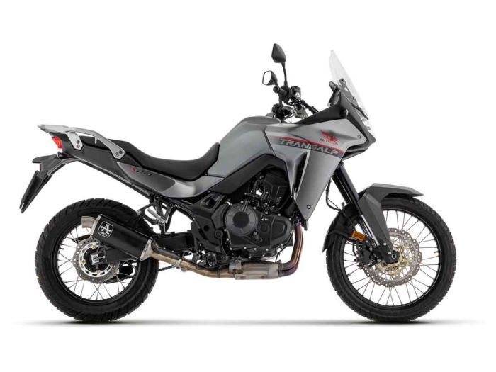 Honda XL 750 Transalp 2023-2024 Full System Exhaust Arrow IndyRace EVO All DARK End Cap carb - 72645AKN72189PD - ARROW EXHAUSTS
