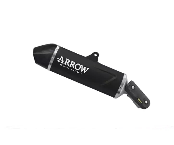 Arrow Indy Race EVO Dark Aluminium Exhaust Muffler for Aprilia Tuareg 660 2025-2026 - ARROW EXHAUSTS