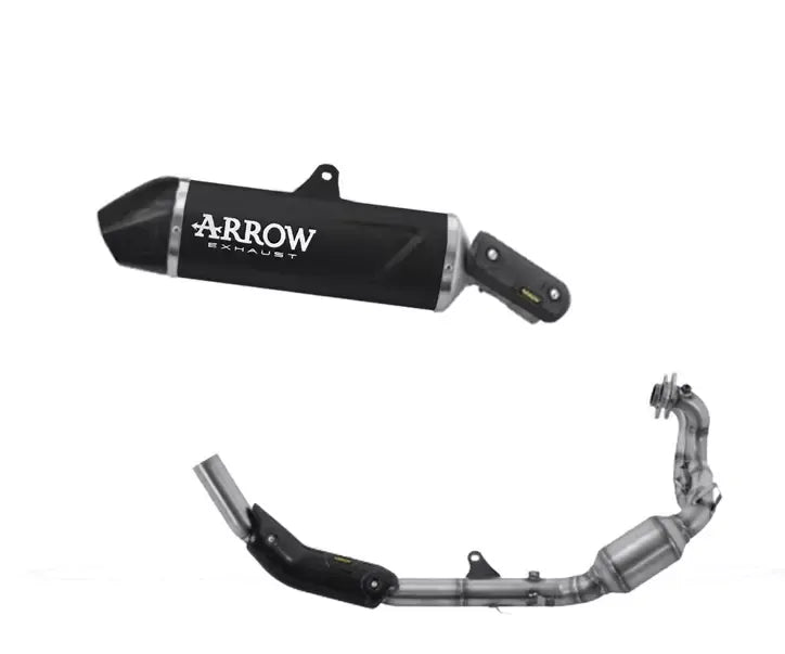 Arrow Indy Race EVO Dark Aluminium Full System Exhaust for Aprilia Tuareg 660 2022-2026 - ARROW EXHAUSTS