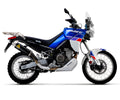 Aprilia Tuareg 660 2022-2024 Exhaust Muffler Arrow Indy Race Evo Titan Dark End Cap Inox - 72646PON - ARROW EXHAUSTS
