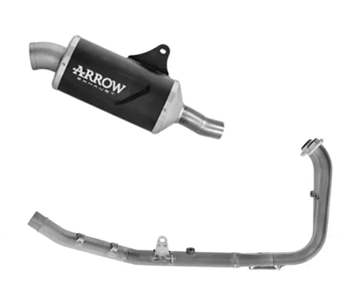 Arrow Indy Race EVO Aluminium Dark Full System Exhaust for CFMoto 450 Mt 2025-2026 - ARROW EXHAUSTS