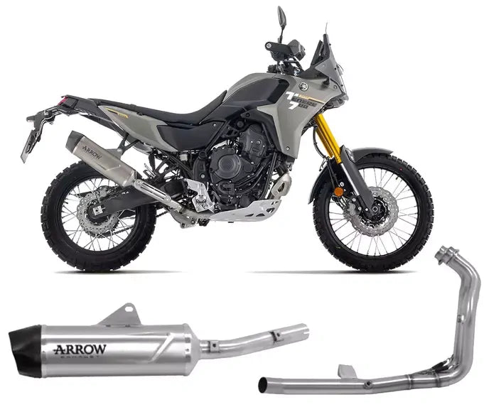 Arrow Indy-Race EVO Titanium Carbon End Cap Full System Exhaust for Yamaha Tenere 700 2025-2026 - ARROW EXHAUSTS