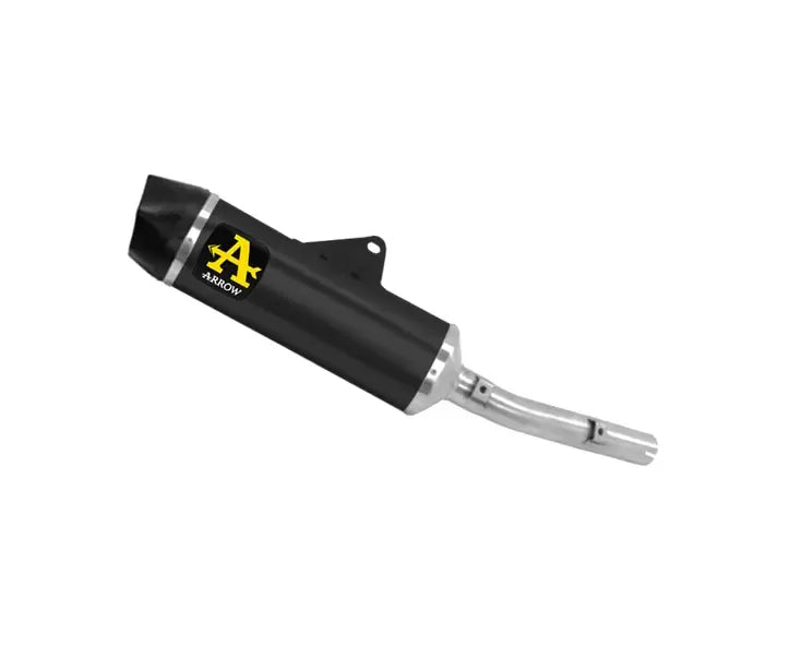 Arrow Indy-Race Dark Aluminium Exhaust Muffler with Carbon End Cap for Yamaha Tenere 700 2025-2026 - ARROW EXHAUSTS