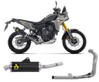 Arrow Indy-Race Dark Aluminium / Stainless Steel Exhaust Headers / Steel End Cap Full System Exhaust for Yamaha Tenere 700 2025-2026 - ARROW EXHAUSTS