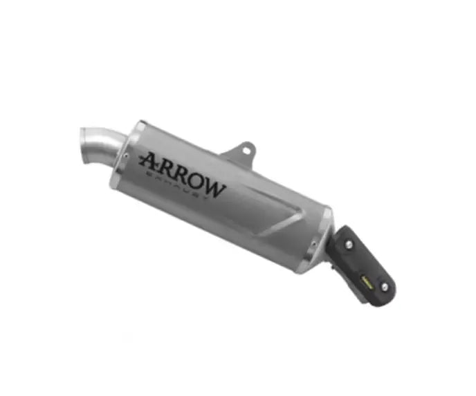 Arrow Indy Race EVO Titanium Exhaust Muffler Steel End Cap for Aprilia Tuareg 660 2025-2026 - ARROW EXHAUSTS
