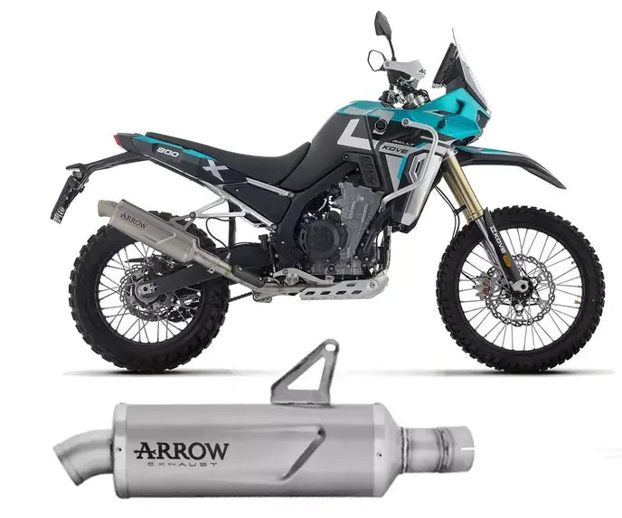 Arrow Approved Titanium-Stainless Steel End Cap Exhaust Muffler Indy Race EVO for Kove 800X Pro / Rally - ARROW EXHAUSTS