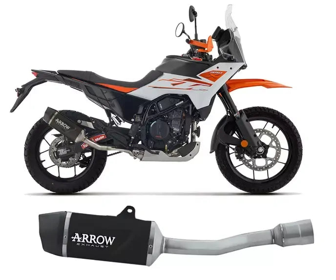 Arrow Indy Race EVO Dark Aluminium Exhaust for KTM 390 Adventure R / X 2025-2026 - ARROW EXHAUSTS