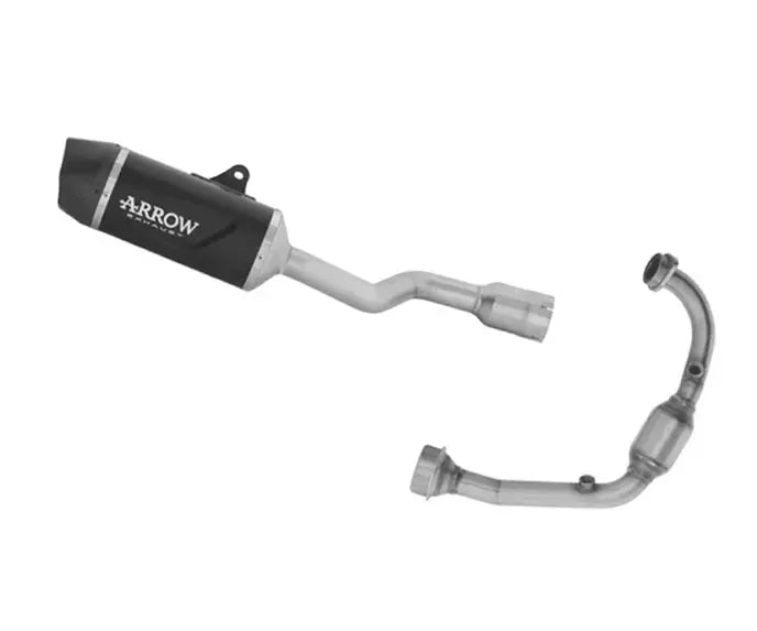 Arrow Indy Race EVO Exhaust in Dark Aluminium with Carby End Cap + Central Pipe for KTM 125 Enduro R / SMC-R 2025-2026 - ARROW EXHAUSTS