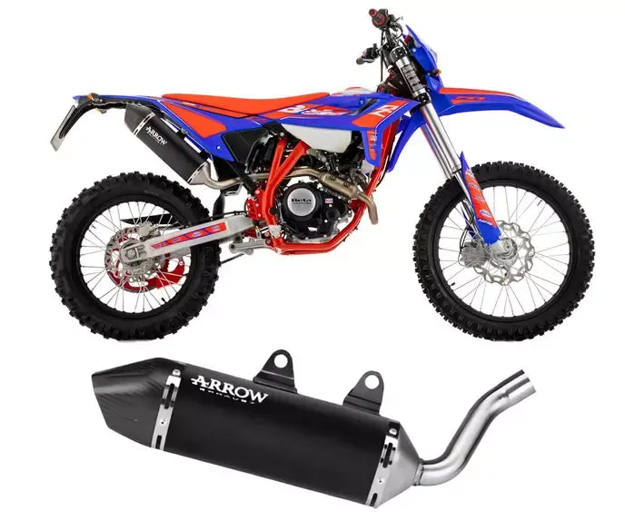 Arrow ICON Dark Aluminium Exhaust Muffler for Beta RR 125 4T Enduro / Motard 2026 - ARROW EXHAUSTS