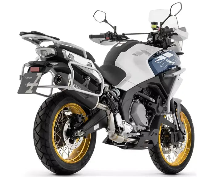 Arrow Indy Race EVO Dark Aluminium Full System Exhaust for CFMoto 700MT Adventure 2025-2026 - ARROW EXHAUSTS