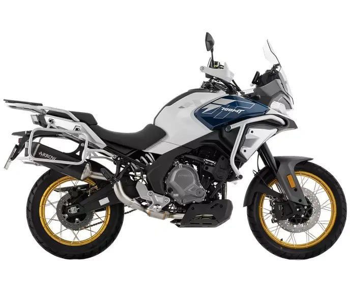 Arrow Indy Race EVO Dark Aluminium Exhaust Muffler for CFMoto 700MT Adventure 2025-2026 - ARROW EXHAUSTS