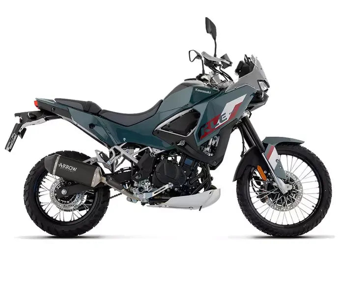 Arrow EXPLORER Dark Aluminium Full System Exhaust for Kawasaki Kle 500 2026 - ARROW EXHAUSTS