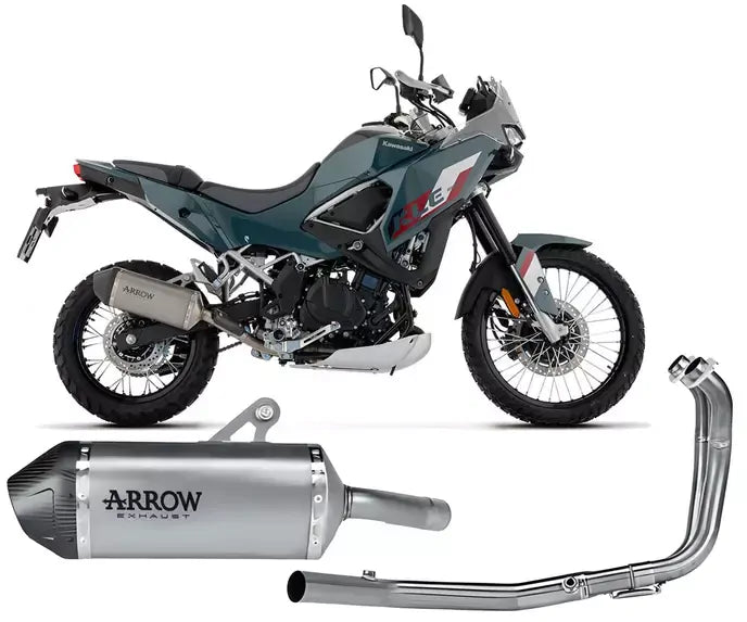 Arrow EXPLORER Titanium Full System Exhaust for Kawasaki Kle 500 2026 - ARROW EXHAUSTS