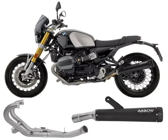 Arrow REBEL Dark Nichrom Full System Exhaust Low Version for BMW R 12 NineT 2024-2026 - ARROW EXHAUSTS