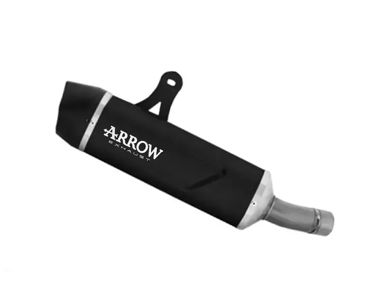 Arrow Indy-Race EVO Dark Aluminium Carbon End Cap Exhaust Muffler for Voge Valico 800 DSX Rally 2025-2026 - ARROW EXHAUSTS