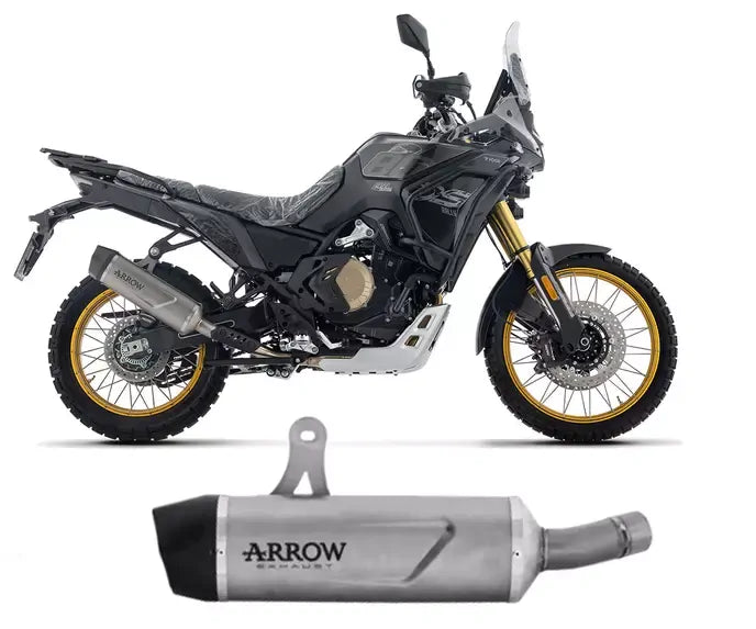 Arrow Indy-Race EVO Titanium Carbon End Cap Exhaust Muffler for Voge Valico 800 DSX Rally 2025-2026 - ARROW EXHAUSTS