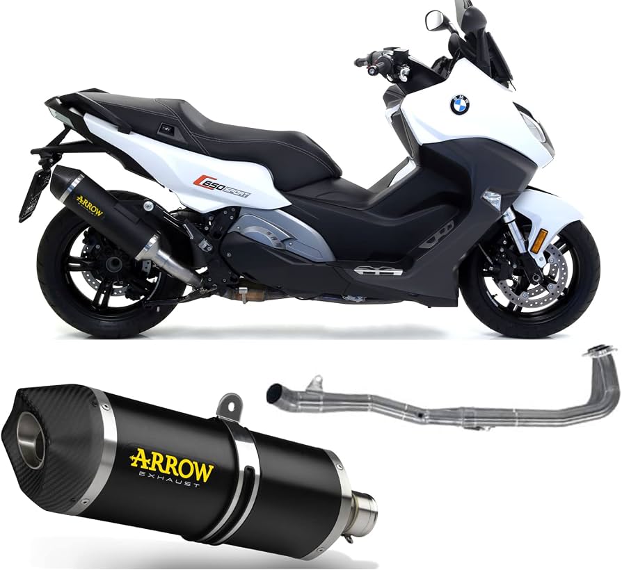Arrow BMW C 650 SPORT Full System Exhaust 2016-2021 – Race-Tech Black Aluminium