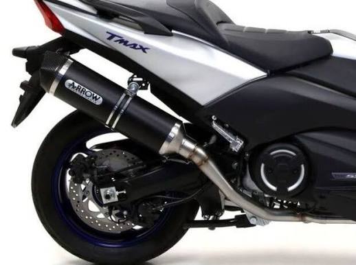 Arrow YAMAHA T-Max 560 Full System Exhaust 2017-2021 – Black Aluminium Road Approved Racing