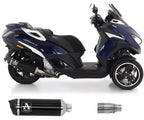Arrow Approved Dark Aluminium Carby End Cap Exhaust Muffler URBAN + Cat Link Pipe for Peugeot METROPOLIS 400 - ARROW EXHAUSTS