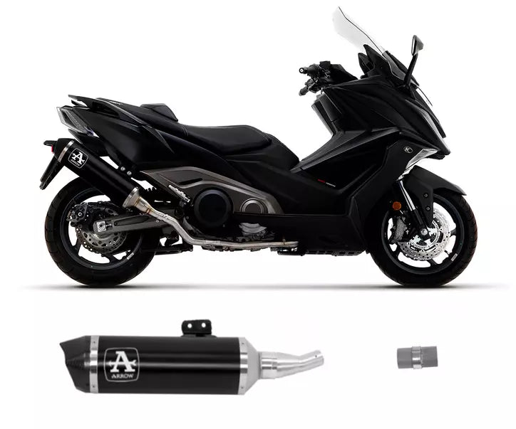 Arrow Kymco AK 550 Slip-On Exhaust 2021-2023 – Black Aluminium Road Approved