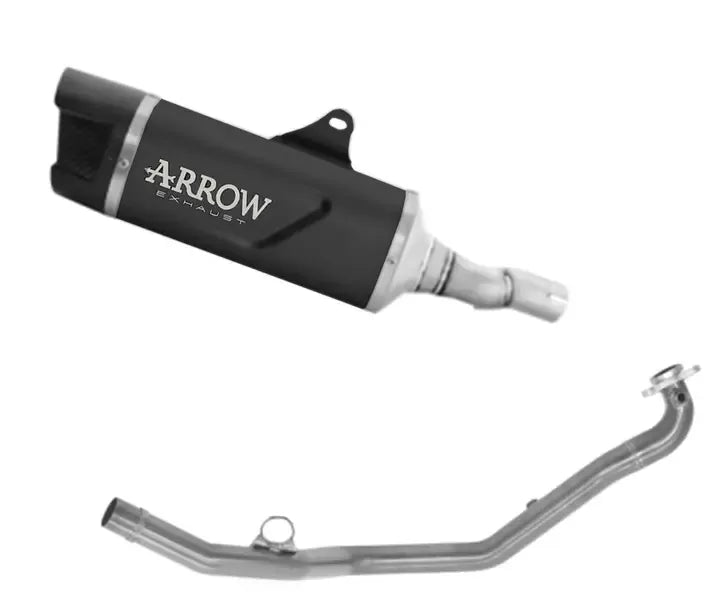 Arrow Full System Exhaust Indy Race EVO Dark Aluminium Short Version for Honda Forza 750 2025-2026 - ARROW EXHAUSTS