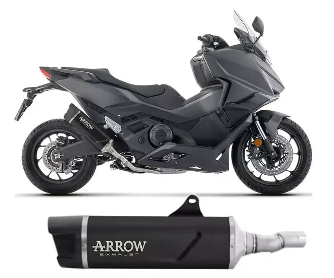 Arrow Indy Race EVO Dark Aluminium Exhaust Muffler Long Version for Honda Forza 750 2025-2026 - ARROW EXHAUSTS