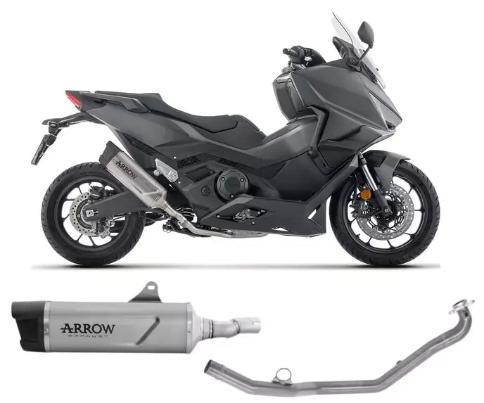 Arrow Full System Exhaust Indy Race EVO Long Version Titanium for Honda Forza 750 2025-2026 - ARROW EXHAUSTS