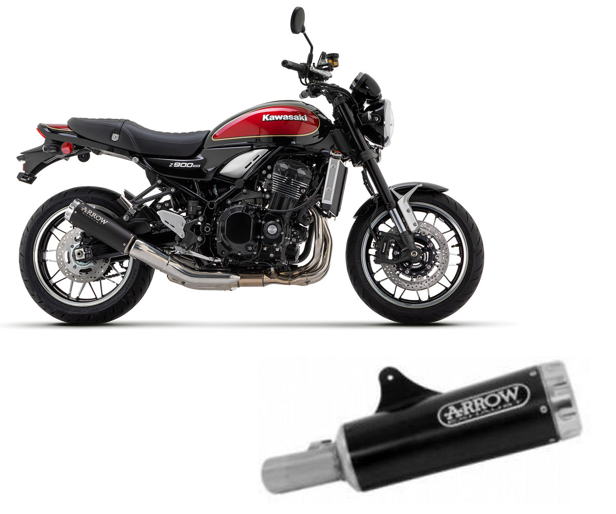 Kawasaki Z 900 Rs 2022-2024 Kit Exhaust Muffler Rebel Arrow Aluminum Caseback Lucido - 74506RBA - ARROW EXHAUSTS